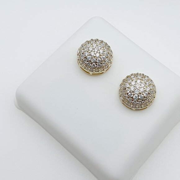 "14K Gold Plated Cubic Zircon Earrings, EVBRS464 - Picture 7 of 9